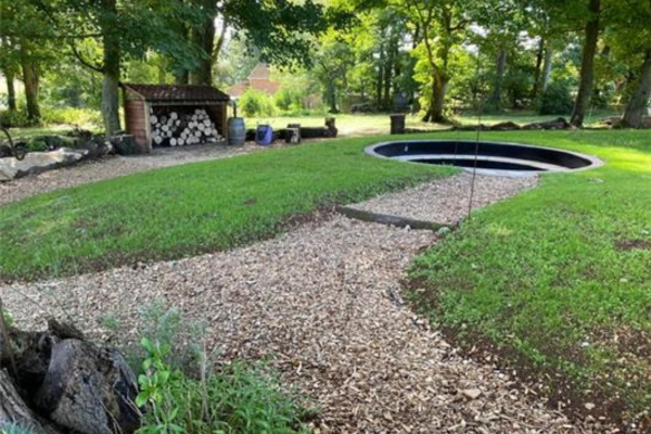 Woodland trail and firepit