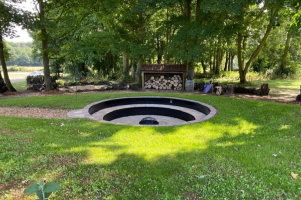 Firepit under the trees 