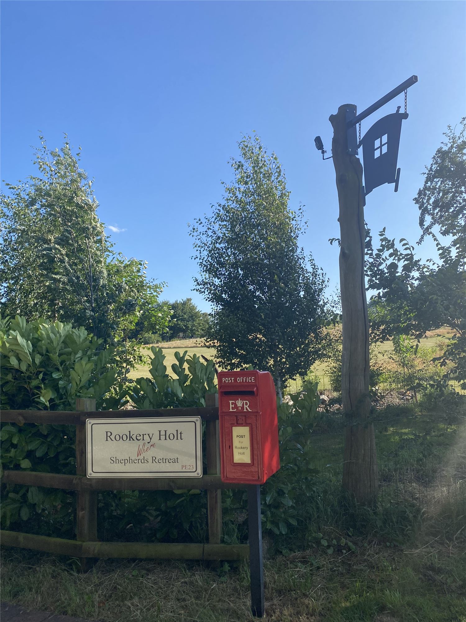 Old postbox at the entrance to Shepherds Retreat